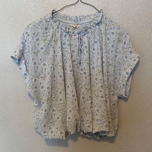 Entro Light Blue Floral Blouse